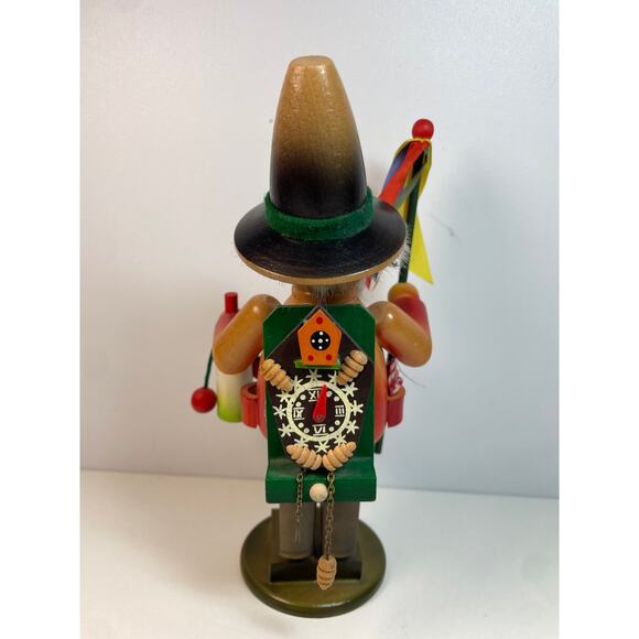 8.5" Vintage Steinbach West Germany Wood Incense Pipe Smoker Clockmaker Figurine - Picture 5 of 6